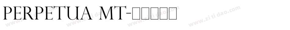Perpetua MT字体转换